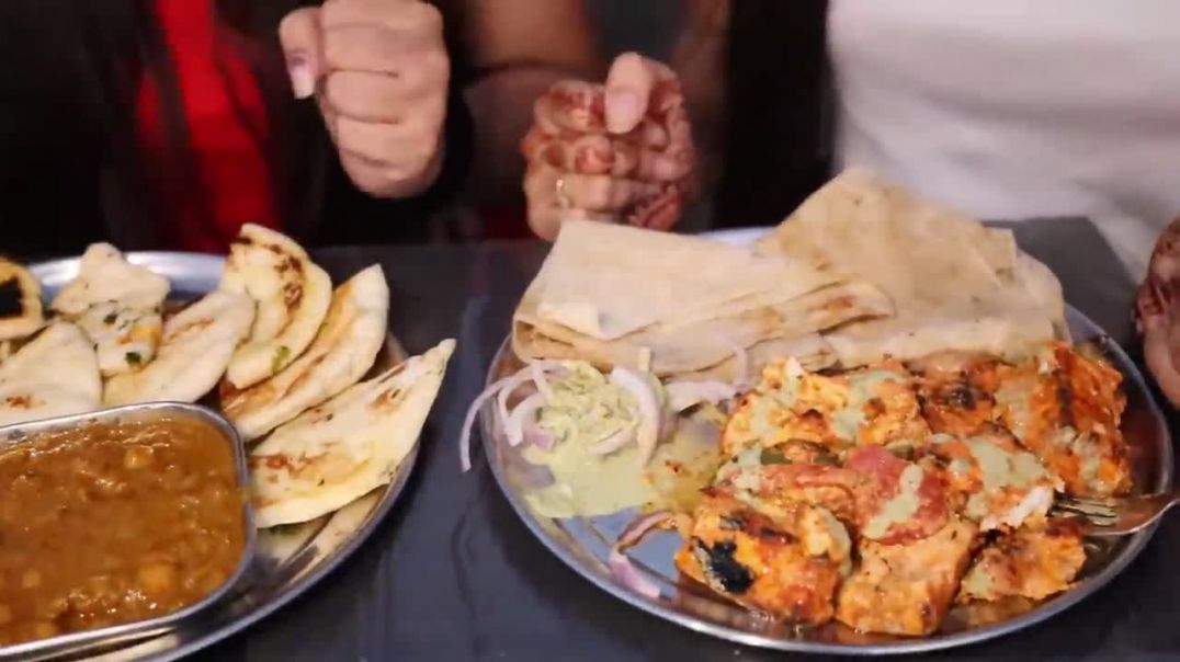 Paneer Tikka with Rumali Roti, Pav Bhaji and Chole Kulche Eating Challenge Food Challenge