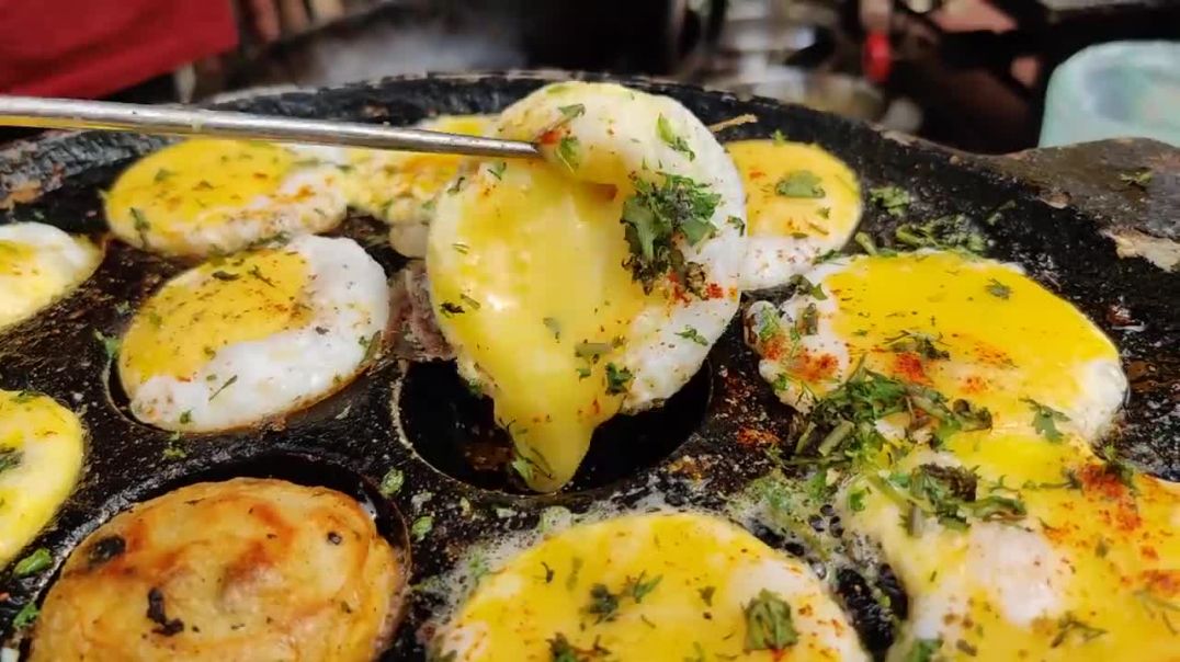Egg Khuzi Paniyaram _ Crispy Egg &Rice Balls _ Indian Street Food