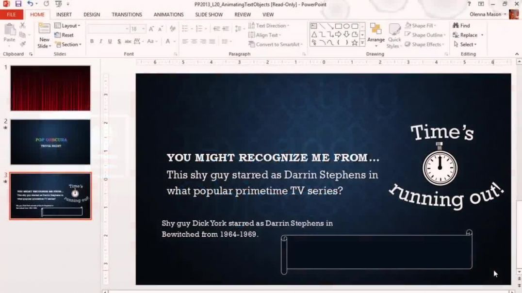 PowerPoint 2013_ Animating Text and Objects