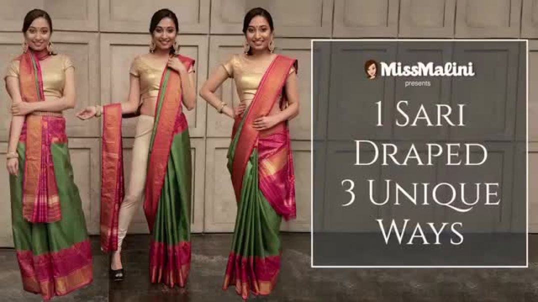Style No 61 - One Saree in 3 Unique Ways- Kalpan