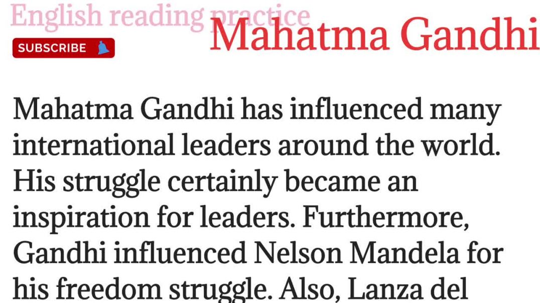 193,महात्मा गाँधी_essay on Mahatma Gandhi in english_English to Hindi @English reading practice