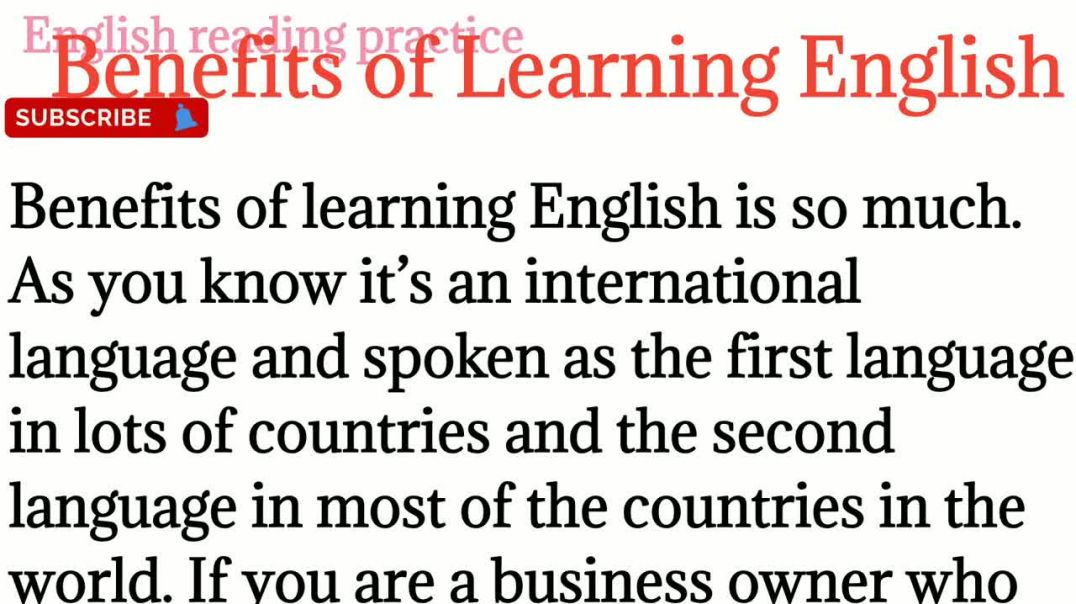 106, Benefits of Learning English_ why it important_ how to read english to hindi translation