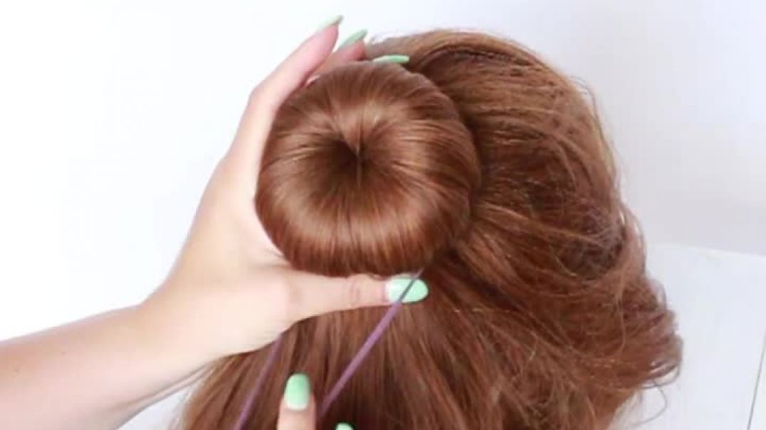 Bun Hairstyle For Lehenga Step By Step - Easy Hairstyles But Pretty _ Wedding Hairstyles And Party