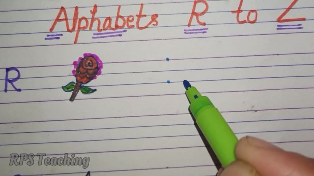 [ #Nursery #Class ] नर्सरी क्लास को Alphabet _R_ से _Z_ तक लिखना व पढ़ना सिखाएं Teach Nursery Kids