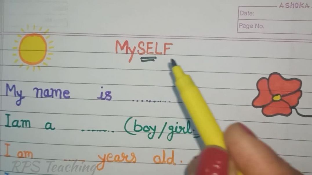 ⁣Essay on MYSELF __ 10 lines on MYSELF __ Introduce yourself in English for kids @RPS Teaching #EVS