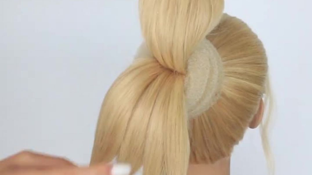 Easy High Bun Wedding Prom Updo Hair Tutorial by Another Braid