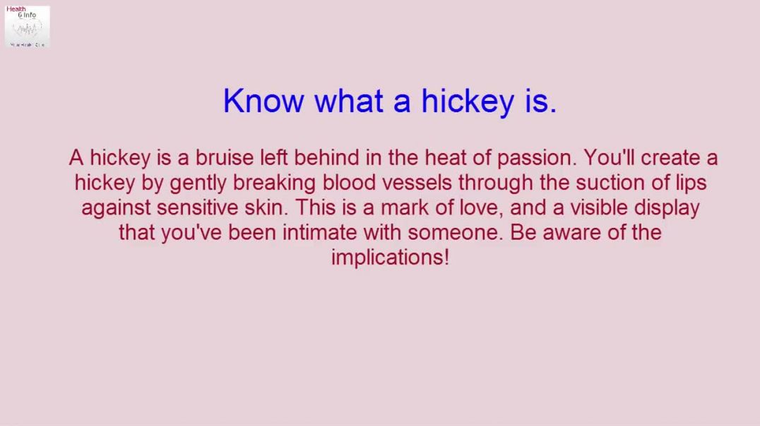 ⁣How To Give Someone A Hickey (step By Step)