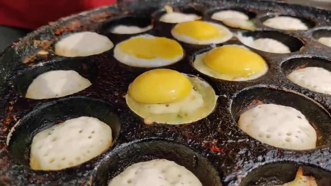 Egg Khuzi Paniyaram _ Crispy Egg & Rice Balls _ Indian Street Food