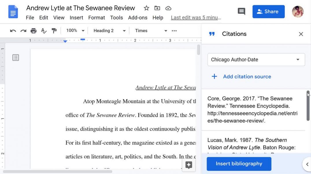 ⁣Google Docs_ Adding Citations &amp;amp; Bibliography
