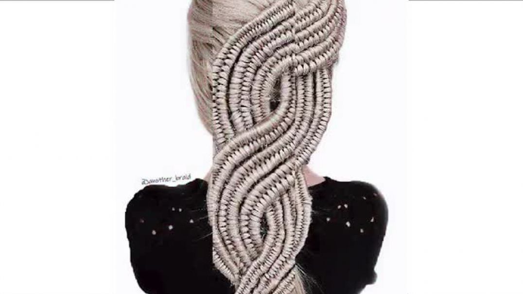 ⁣Knotted Waterfall Braid Headband _ hairstyle for wedding and party _ trending hairstyle _ Half up