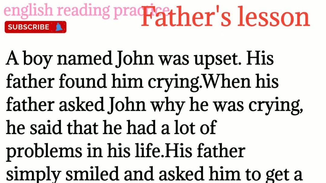 151, Father's lesson_english reading practice_hindi translation_@English reading practice
