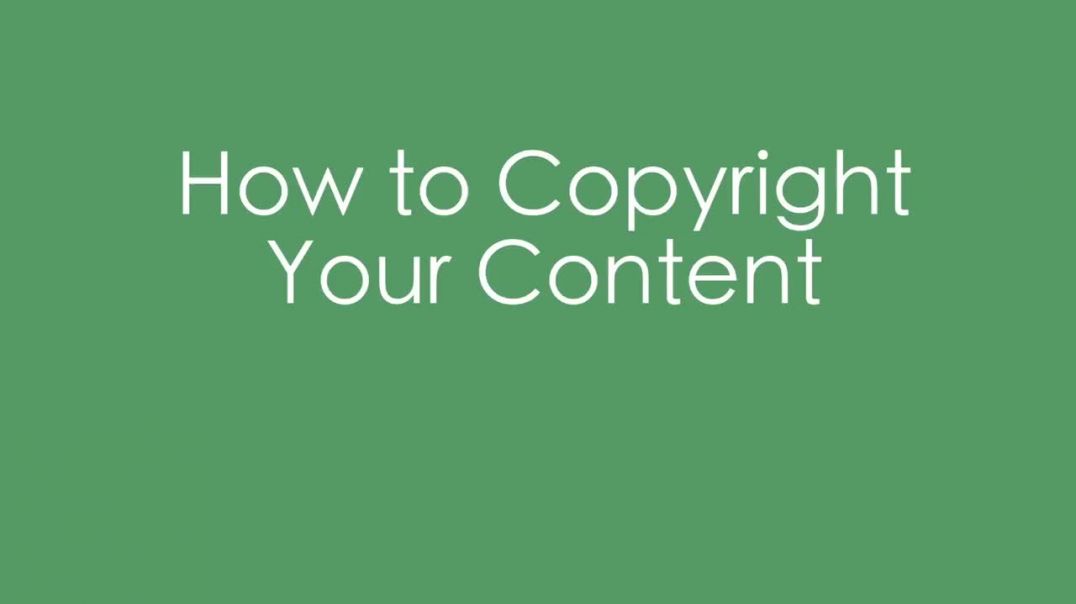 ⁣How to Copyright Your Content