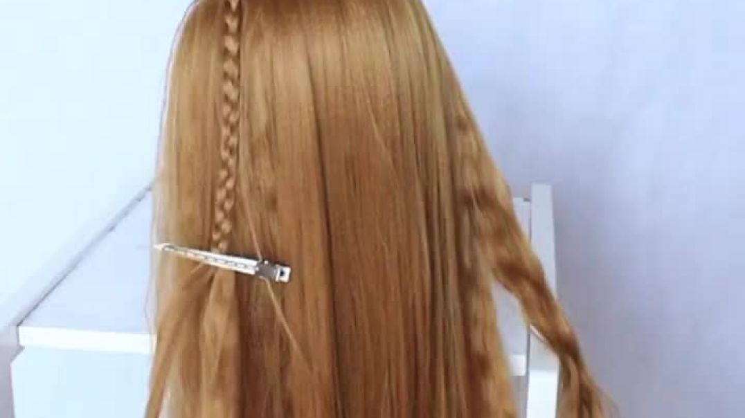 ⁣Easy &amp;amp; Beautiful French Lace Braided Hairstyle _ trending hairstyle __ party hairstyle