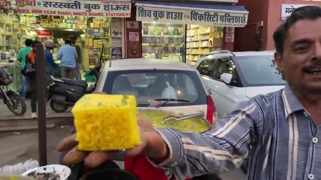 Honest and Humble Uncle Selling Super Spongy Khaman Dhokla _ Indian Street Food