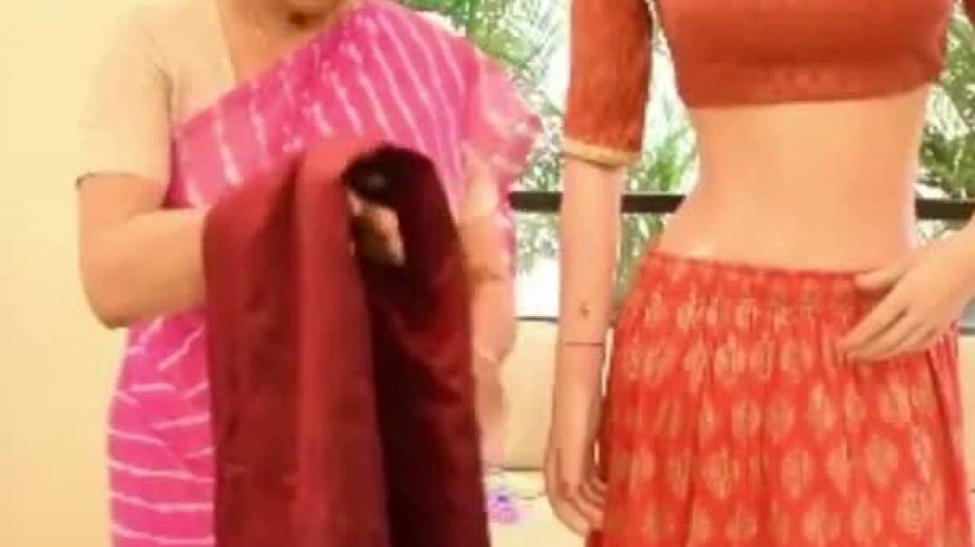 Style No 27 - Drape a Saree on a Lehenga- Kalpana Shah Sari Drapes