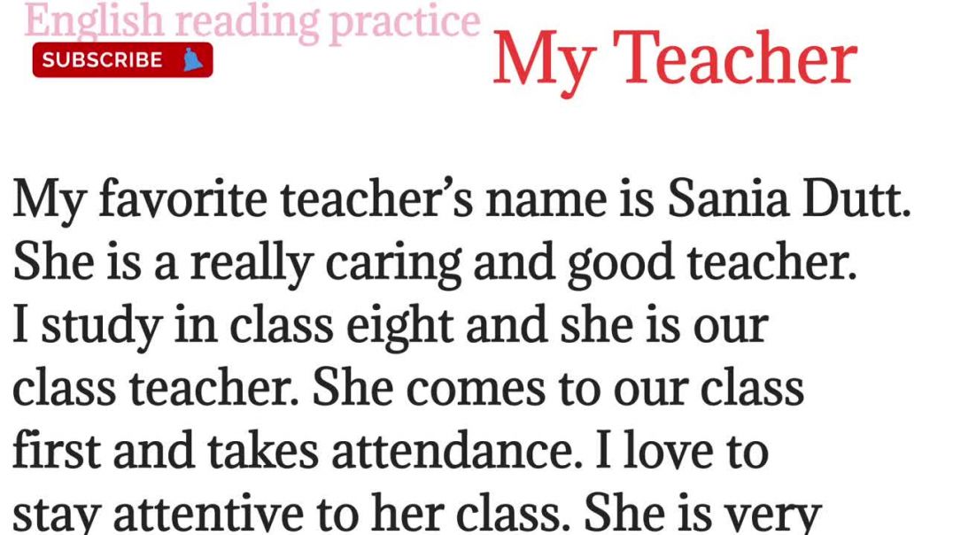 210,My teacher_My motivation_english reading paragraph @English reading practice english learning