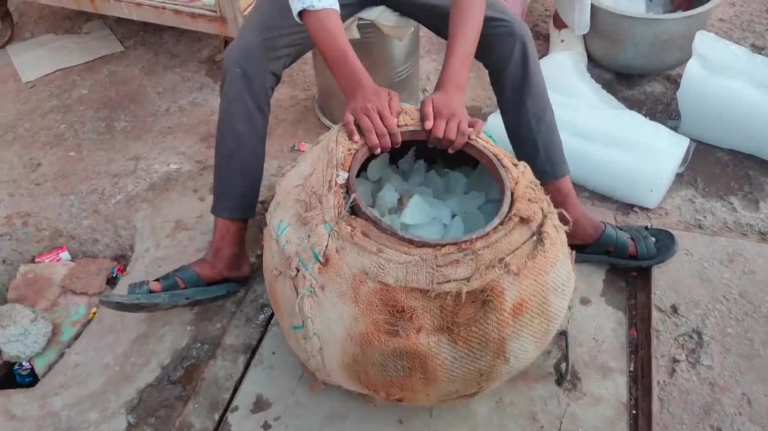 ⁣Indian Traditional Kulfi Ice Cream Making without Machine _ Indian Street Food