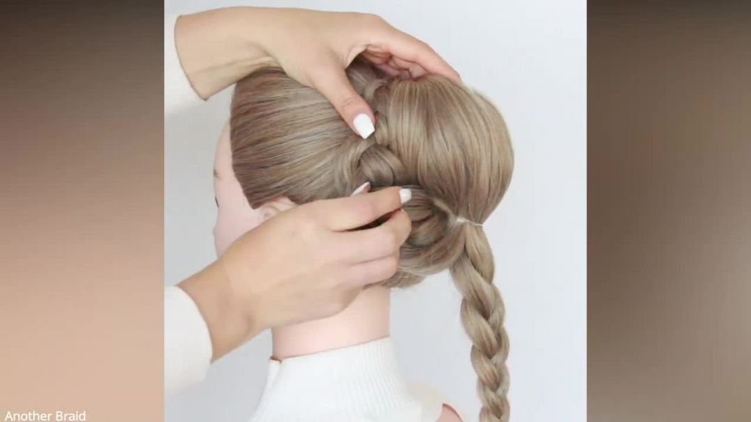Braided High Bun Wedding Prom Updo Hair Tutorial by Another Braid