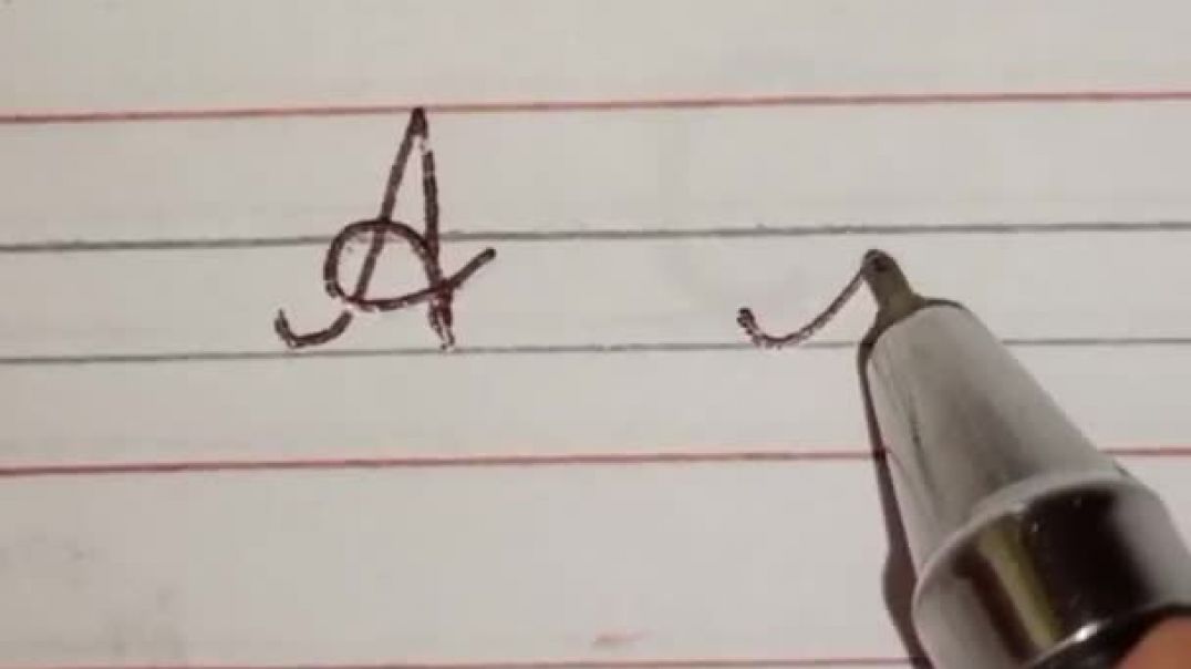 ⁣How to Write Cursive nursery #alphabet #A #shorts