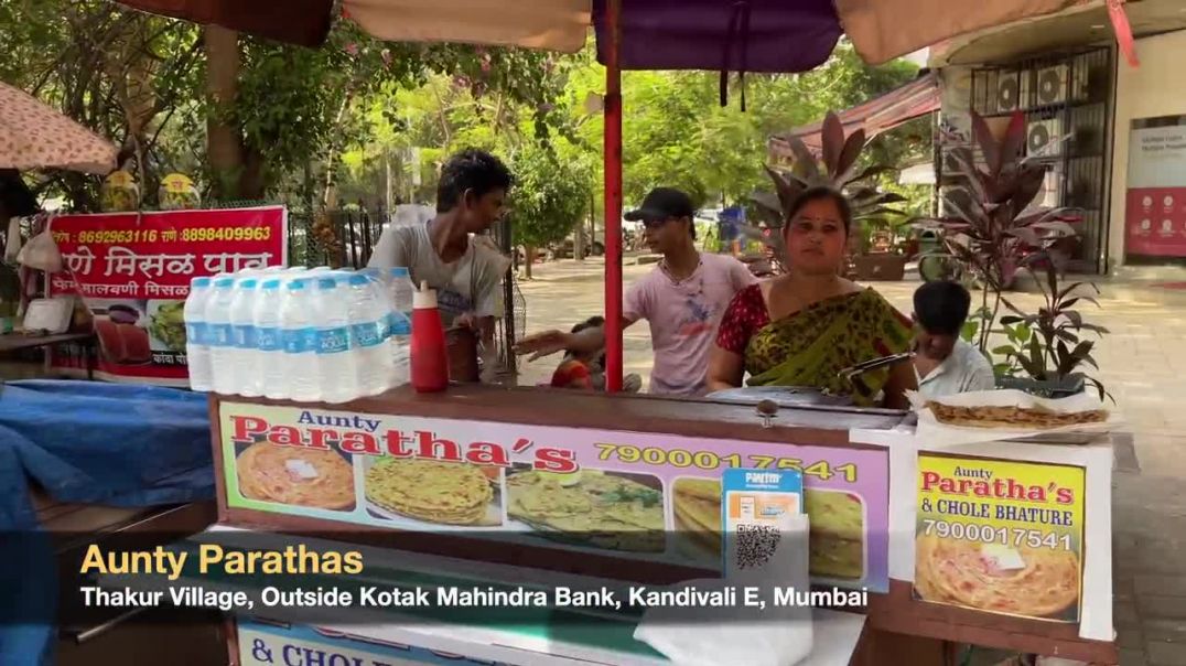 Mumbai Aunty Serves Loaded Maggi Paratha _ Indian Street Food