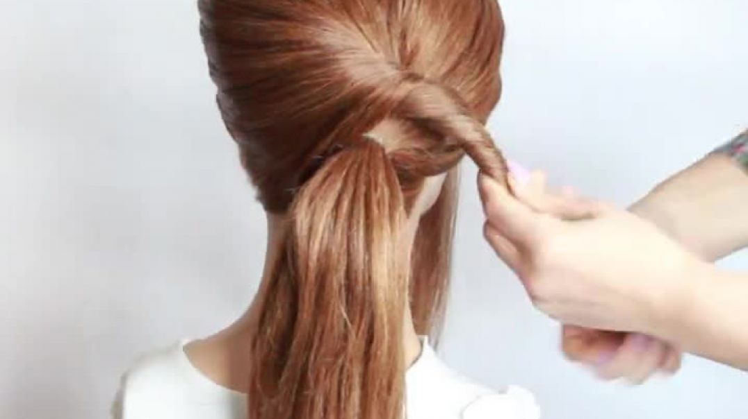 😱 1 Minute EASY UPDO with ponytails for MEDIUM HAIR 😱 by Another Braid