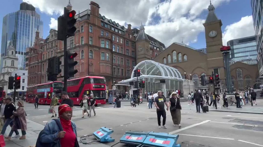 England, City Of London Streets Walking Tour  London Financial District Relaxing Walk [4k Hdr]