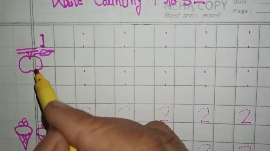 ⁣नर्सरी के बच्चों को सिखाएं 1 से लेकर 5 तक गिनती ✍️👩_🎓 Teach Counting from 1 - 5 for Nursery Students