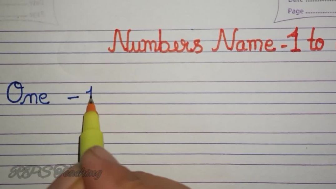 ⁣Cursive Number Names 1 to 10 कर्सिव नंबर नेम्स 1 से 10 तक Write Cursive Number names 1 to 10 #rps