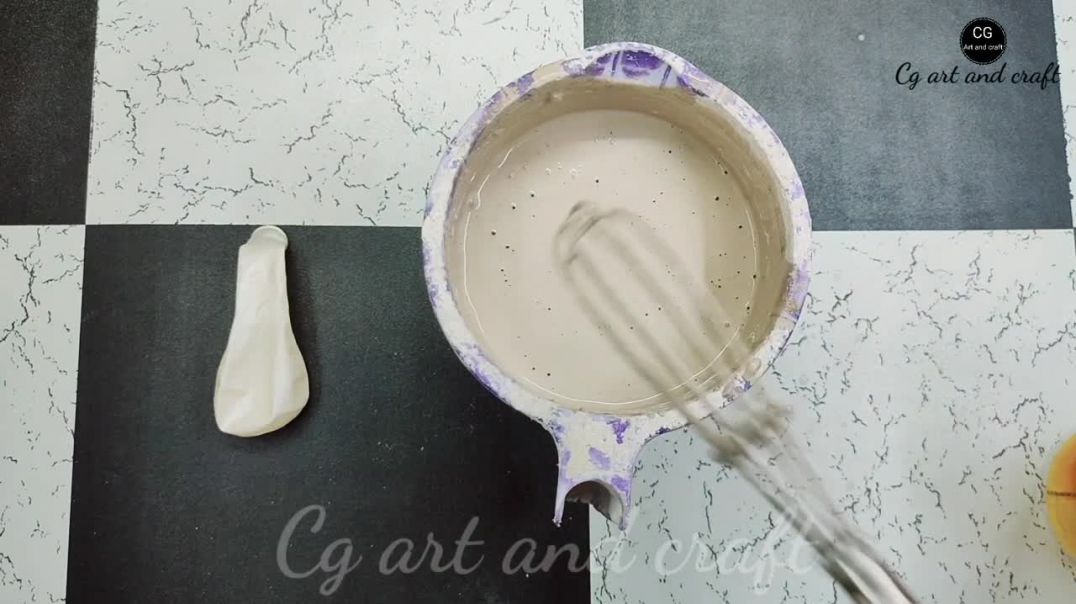 DIY- POTTER__ White Cement Flower Pot __ Paper Easy Cement Pottery Making