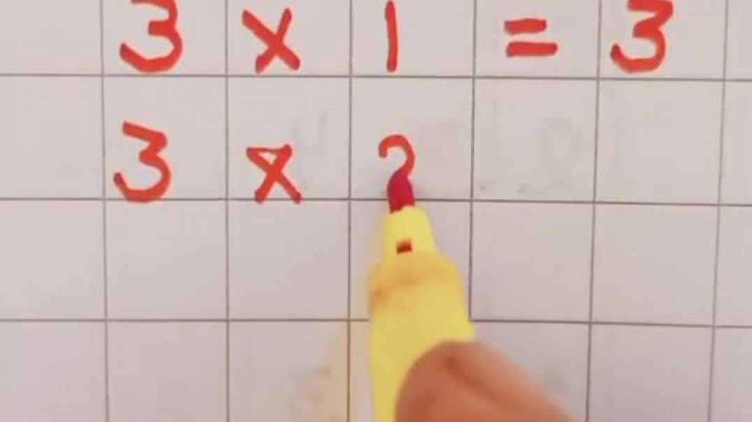 ⁣[ UKG] Table of 3 बच्चों को 3 का पहाड़ा लिखना और बोलना सिखाएं #Math #Table #पहाड़ा #RPSTeaching #UKG