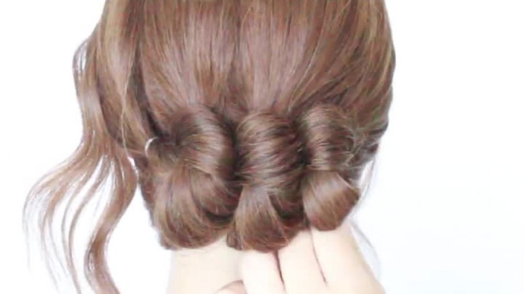 😱  EASY UPDO with ponytails for SHORT to MEDIUM HAIR 😱