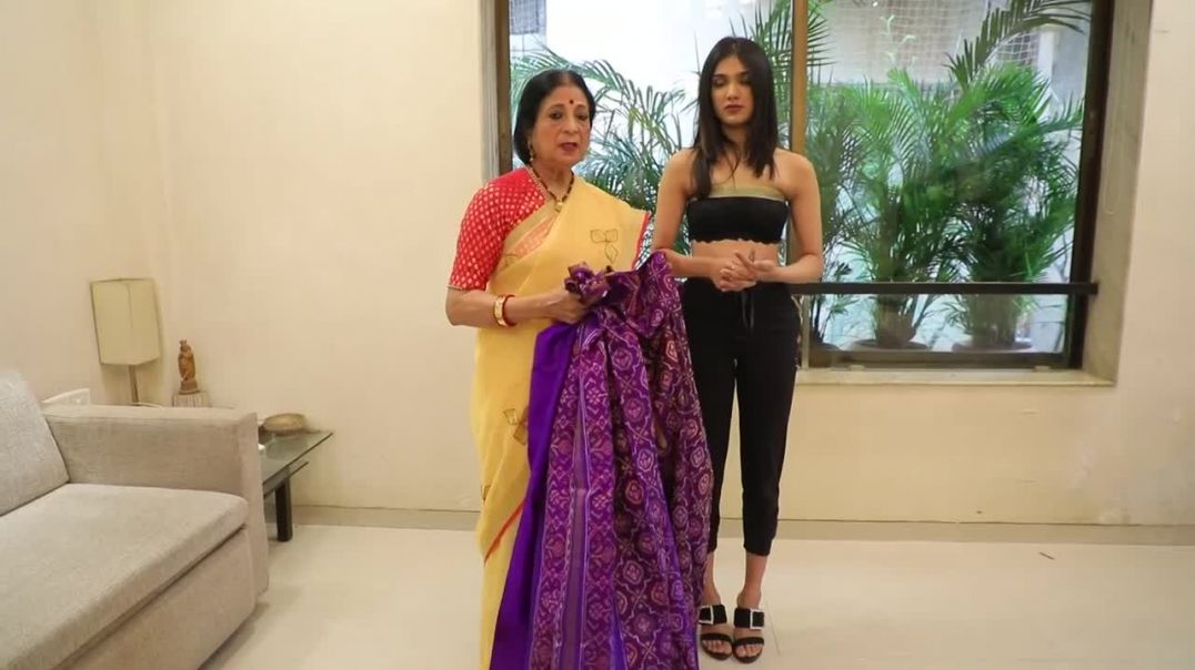Style no 83_ Kalpana Shah Saree Drapes_ Frock Style _ How to wear a saree like a dress for a party_