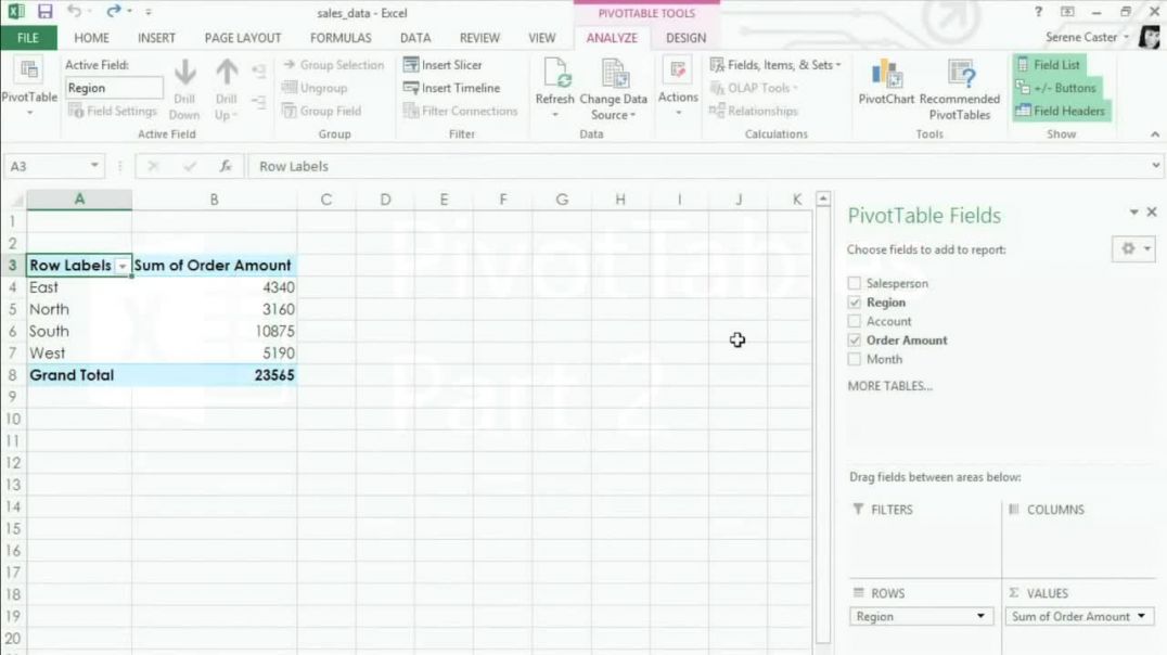 Excel 2013_ PivotTables (Part 2)