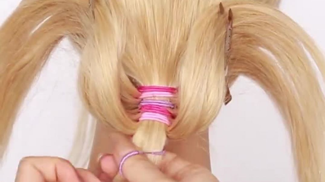 SUPER EASY Feather Ponytail using Hairbands _ Hair Ties Hack that every girl should know