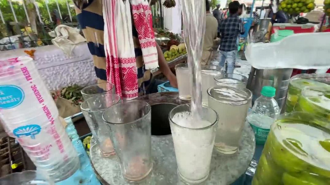 Indian Thor Selling Lemon Juice in Patna _ Indian Street Food