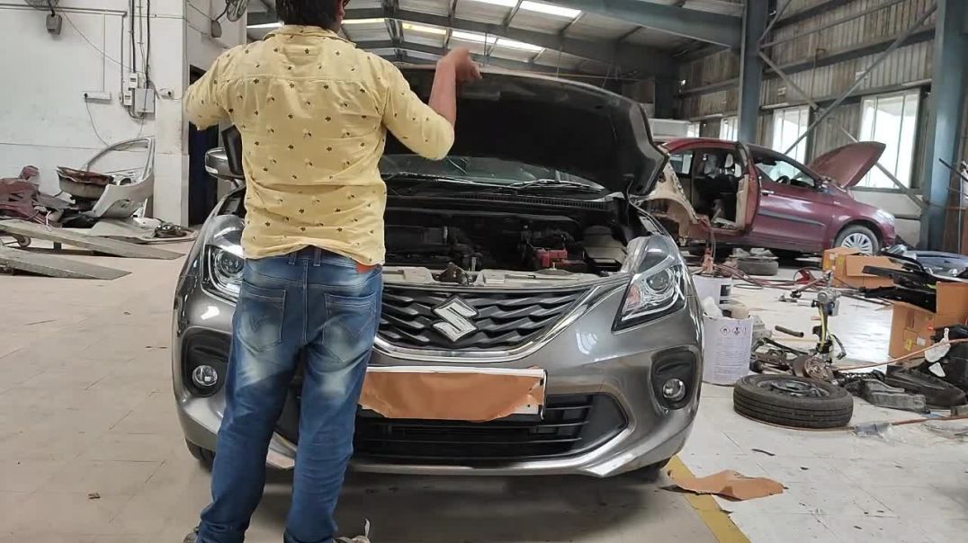 BALENO FRONT WINDSHIELD GLASS CHANGING PROCESS #AUTOMOBILESERVICE