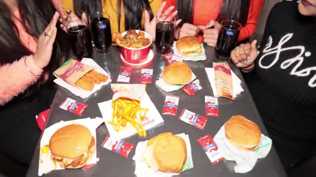 Rice Bowl, Masala Fries, Aloo Tikki Burger, Paneer Burger, Veggie Finger, Aloo Wrap Eating Challenge