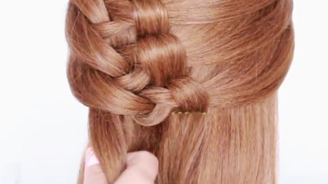 Easy Intricate Knotty Braid Hairstyle Tutorial  _ new hairstyle for wedding and party __ trending