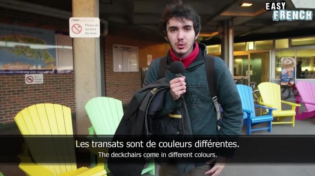 ⁣Easy French Short Episode 3 - Before Taking The Boat (colours)
