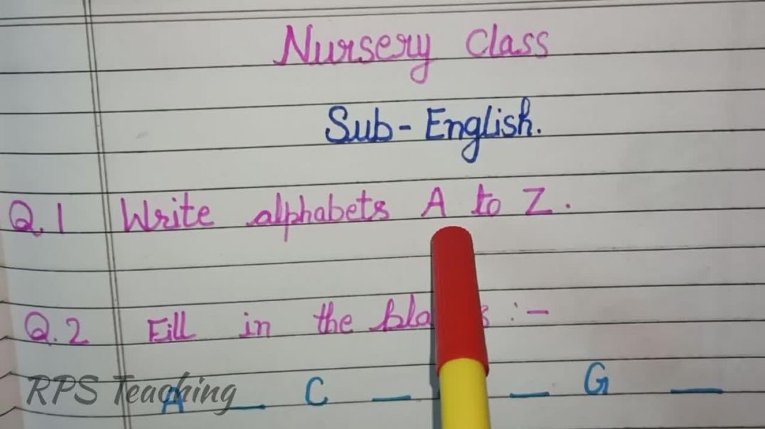 #NURSERY CLASS के बच्चों को #English के पेपर की तैयारी कैसे कराएं Nursery Best English Worksheet kid