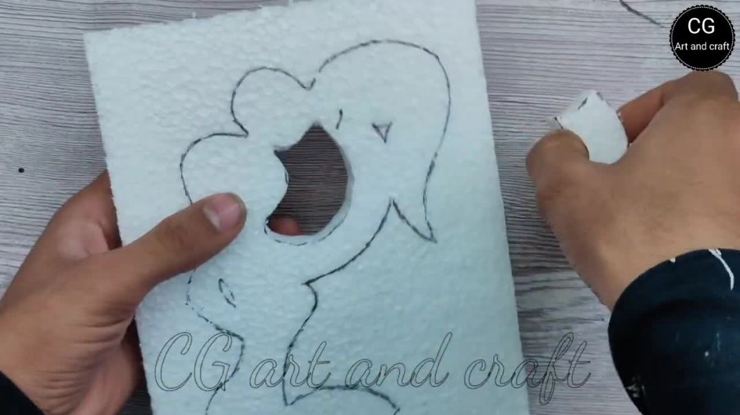 ⁣Mom Gift Showpiece 🤗__White Cement craft ideas __ home decoration Gift Showpiece