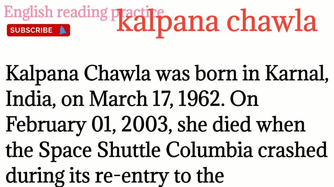87,Kalpana Chawla_How to read english to Hindi translation _improve your vocabulary_english reading