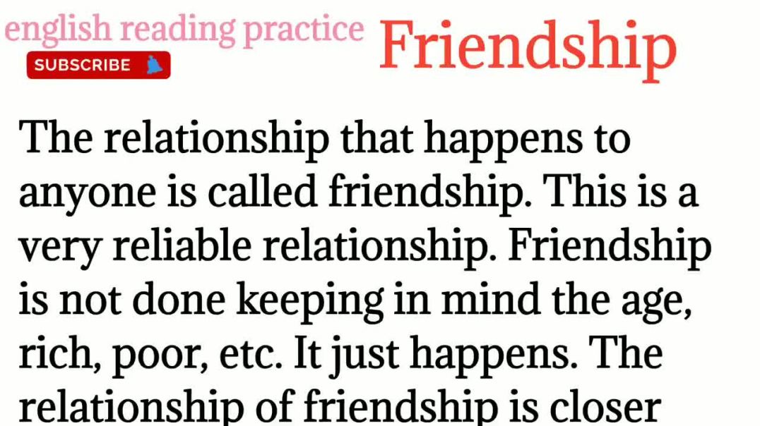 140,Essay on Friendship_learn English reading_English translation @English reading practice