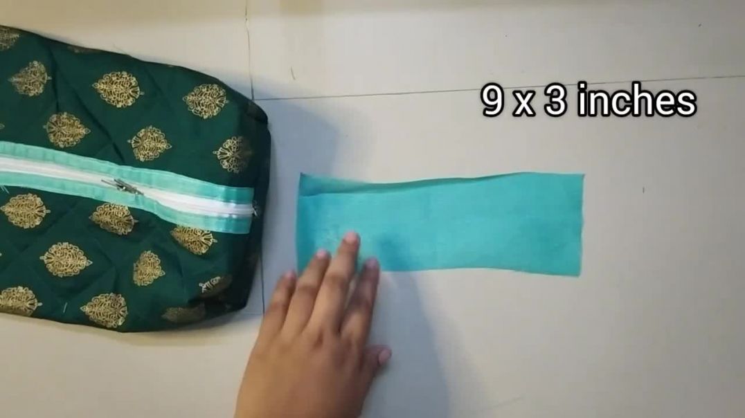 Designer Zipper Bag _ Zipper Pouch _ Mini Traveling Bag Making At Home Cutting And Stitching