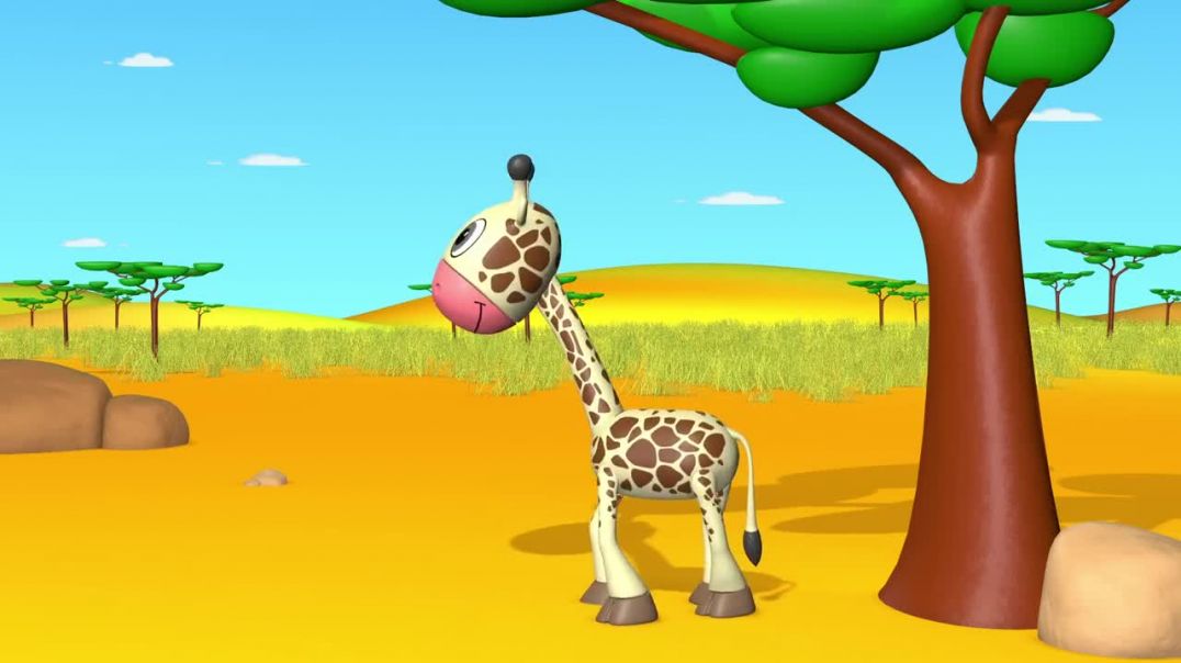 Giraffe Toy And A Song - Learn Animals Toys Names With Tutitu