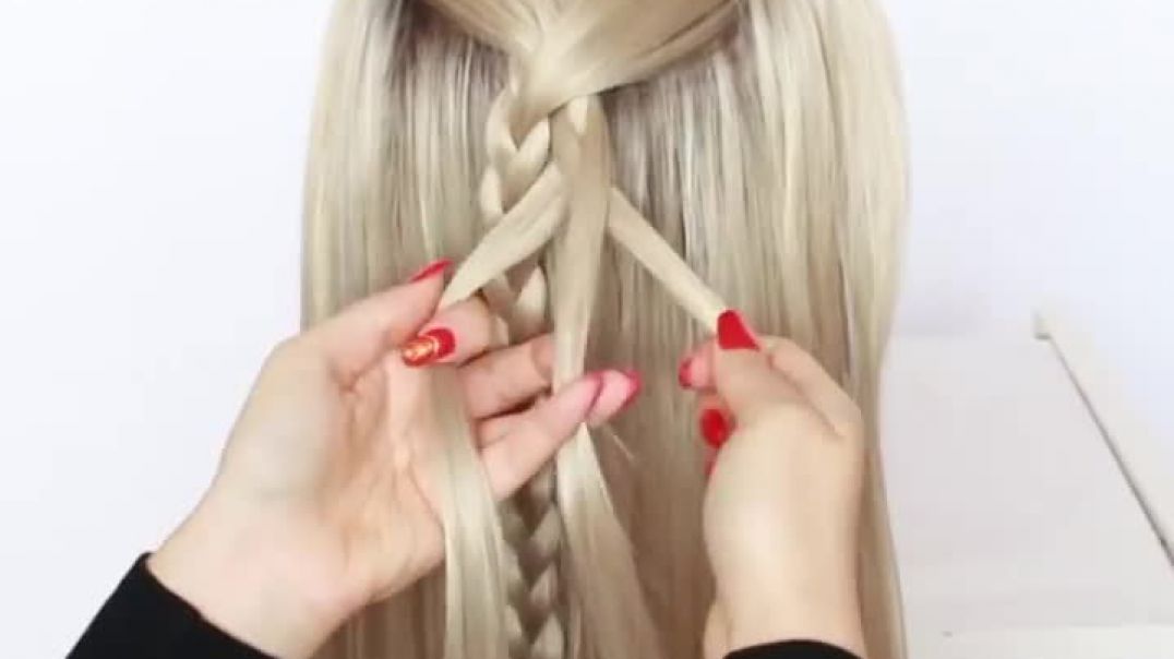 Basket Wave Hairstyle Tutorial _ new hairstyle for wedding and party __ trending hairstyle __ party