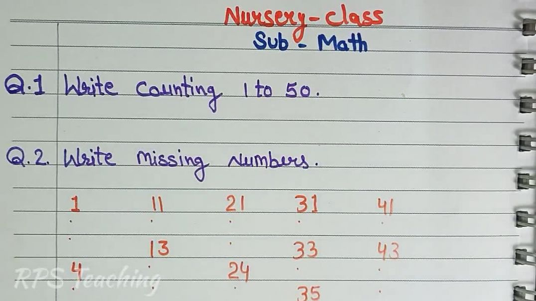 ⁣Nursery Class Math Worksheet for Half Yearly _ नर्सरी की वर्कशीट Nursery Class Exam #tips #study