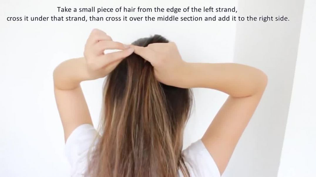 How to_ Three (3) Strand French Fishtail Braid on yourself the easy way _ Prom, Bridal Updo