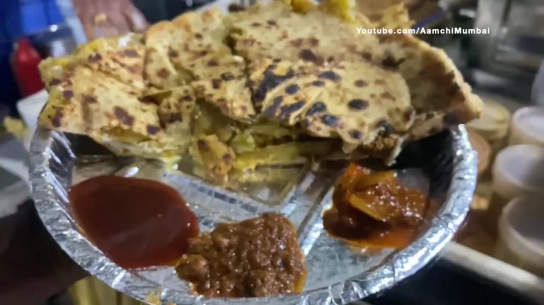 ⁣Shaahi Paratha of Indore _ Sev Wala Paratha _ Indian Street Food