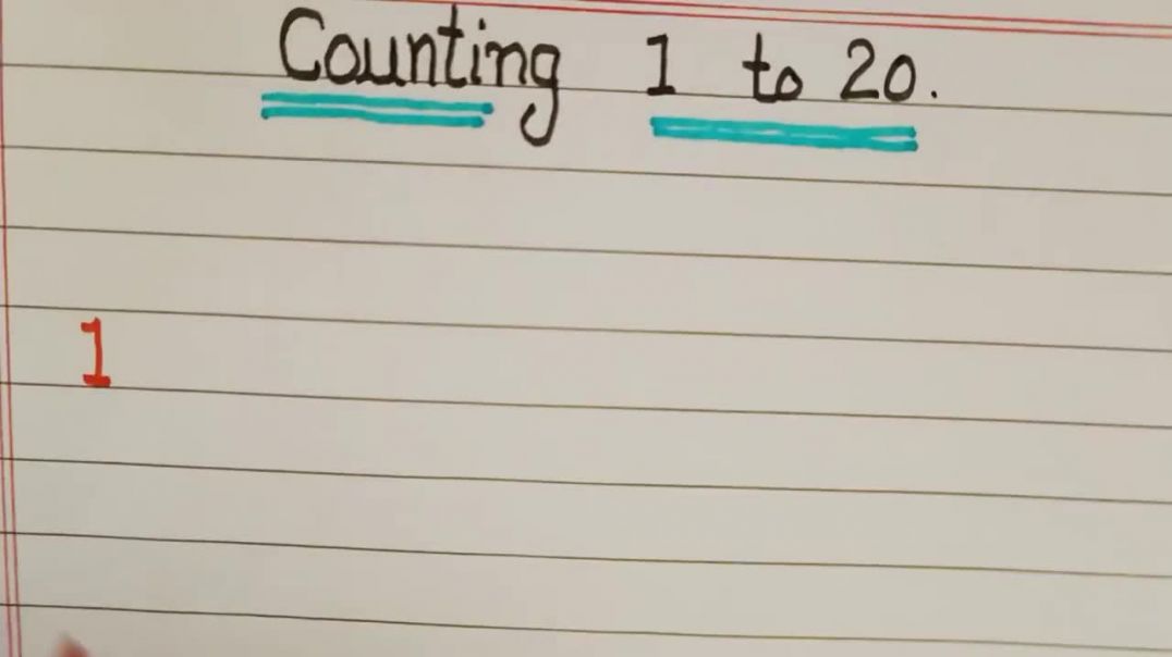 ⁣[MATH HOMEWORK]नर्सरी के बच्चों को 1 से लेकर 20 तक गिनती लिखना सिखाएं ✍️ WRITE COUNTING FROM 1 TO 20